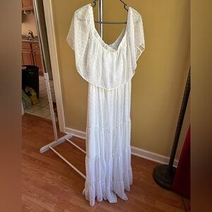 Baltic Born white off the shoulder dress